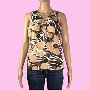 Vintage X - Mail Groovy Y2K Style Ring Keyhole Geometric Top Size XL - “Lindy”